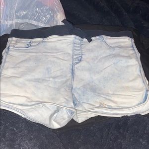 light wash shorts